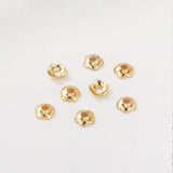 10pcs 18K Plated Brass Spacer Beads Flower Caps Bracelet Necklace DIY Jewelry