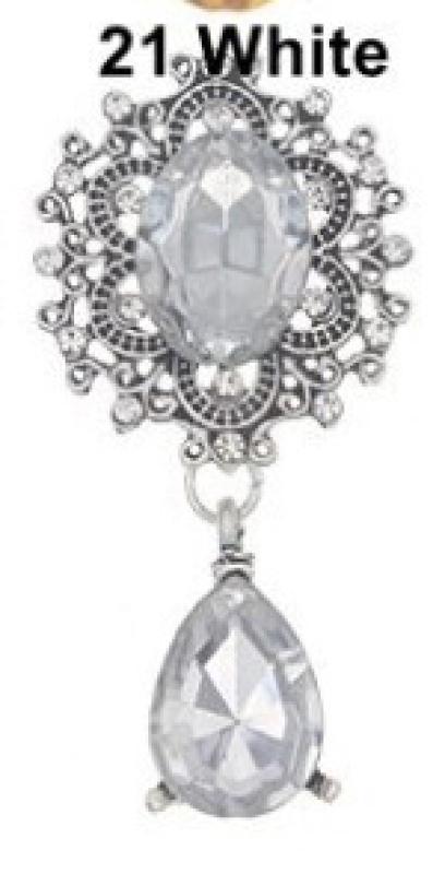 10pcs Silver Rhinestone Brooch for Clothing Wedding Decoration