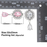 10pcs Silver Rhinestone Brooch for Clothing Wedding Decoration