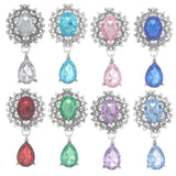 10pcs Silver Rhinestone Brooch for Clothing Wedding Decoration