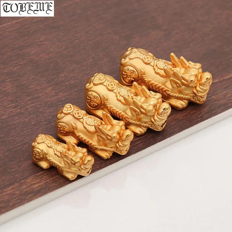 3D 999 Silver Pixiu Beads Gold-plated Fengshui Piyao DIY Bracelet