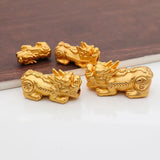 3D 999 Silver Pixiu Beads Gold-plated Fengshui Piyao DIY Bracelet