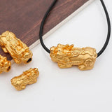 3D 999 Silver Pixiu Beads Gold-plated Fengshui Piyao DIY Bracelet