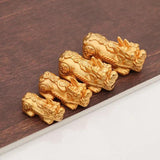 3D 999 Silver Pixiu Beads Gold-plated Fengshui Piyao DIY Bracelet