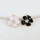 14K Brass Flowers Charms Pendants Jewelry Making Supplies