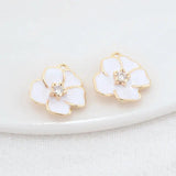14K Brass Flowers Charms Pendants Jewelry Making Supplies