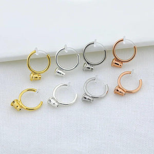 10PCS Metal Copper Ear Clip Earrings Setting For Jewelry Making
