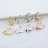 10PCS Metal Copper Ear Clip Earrings Setting For Jewelry Making