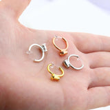 10PCS Metal Copper Ear Clip Earrings Setting For Jewelry Making