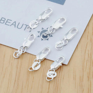 10PCS 4*10+8MM 925 Silver Lobster Clasps For Jewelry Making