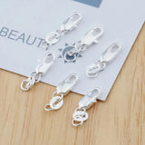 10PCS 4*10+8MM 925 Silver Lobster Clasps For Jewelry Making
