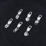 10PCS 4*10+8MM 925 Silver Lobster Clasps For Jewelry Making