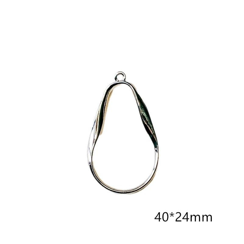 Leaf Eardrop Metal Pendant Necklace Charms Diy Jewelry 8pcs
