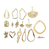 Leaf Eardrop Metal Pendant Necklace Charms Diy Jewelry 8pcs
