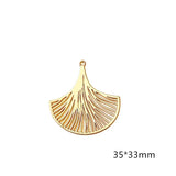 Leaf Eardrop Metal Pendant Necklace Charms Diy Jewelry 8pcs