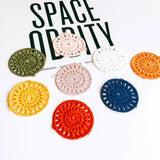 Cotton Flower Eardrop Pendant Charms for Jewelry Making 20pcs