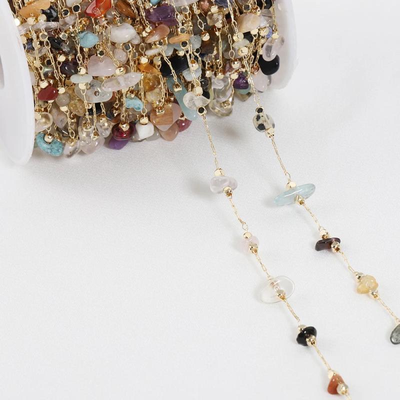 1M Crystal Irregular Stone Beaded Chains for DIY Jewelry Making