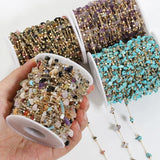 1M Crystal Irregular Stone Beaded Chains for DIY Jewelry Making