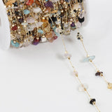1M Crystal Irregular Stone Beaded Chains for DIY Jewelry Making
