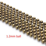 10m Antique Bronze Ball Chain Necklace Bulk DIY Jewelry Making