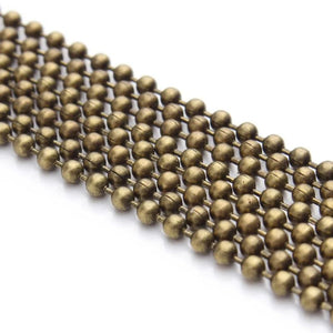 10m Antique Bronze Ball Chain Necklace Bulk DIY Jewelry Making