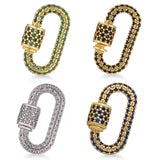 DIY Zircon Spiral Clasps Pendants for Bracelet Wedding Necklace Making