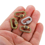 DIY Zircon Spiral Clasps Pendants for Bracelet Wedding Necklace Making