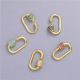 DIY Zircon Spiral Clasps Pendants for Bracelet Wedding Necklace Making