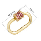 DIY Zircon Spiral Clasps Pendants for Bracelet Wedding Necklace Making