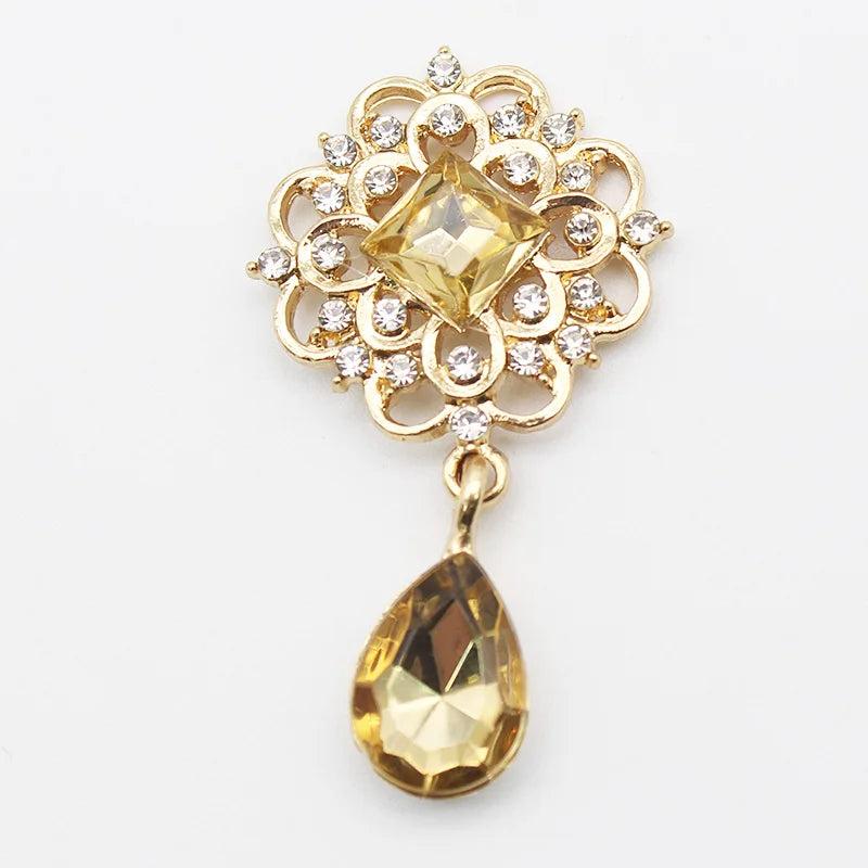 10Pcs Square Rhinestone Wedding Decor