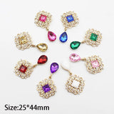 10Pcs Square Rhinestone Wedding Decor