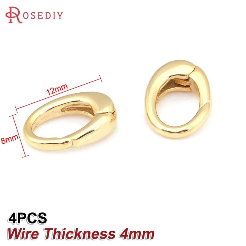 4PCS 24K Color Brass Connect Clasps Jewelry Making Diy Findings Accessories