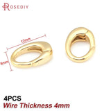 4PCS 24K Color Brass Connect Clasps Jewelry Making Diy Findings Accessories