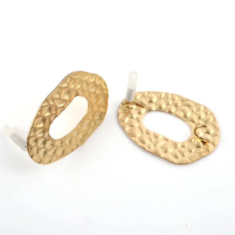 10pcs Golden Earrings Setting for DIY Jewelry Making Findings