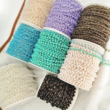 4mm Crystal Glass Faceted Beaded Chain for Jewelry Making DIY Necklace Bracelet