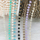 4mm Crystal Glass Faceted Beaded Chain for Jewelry Making DIY Necklace Bracelet