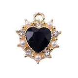 10pcs Romantic Love Heart Charm for Jewelry Making