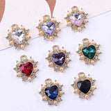 10pcs Romantic Love Heart Charm for Jewelry Making