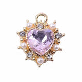 10pcs Romantic Love Heart Charm for Jewelry Making