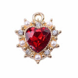 10pcs Romantic Love Heart Charm for Jewelry Making