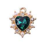 10pcs Romantic Love Heart Charm for Jewelry Making