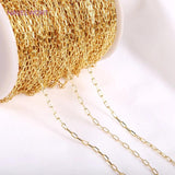 14K Plated Thin Cable Chain 4.5mm*2mm Square - DIY Jewelry Making
