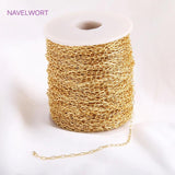 14K Plated Thin Cable Chain 4.5mm*2mm Square - DIY Jewelry Making