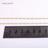 14K Plated Thin Cable Chain 4.5mm*2mm Square - DIY Jewelry Making