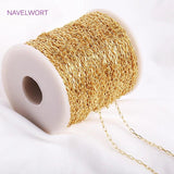 14K Plated Thin Cable Chain 4.5mm*2mm Square - DIY Jewelry Making