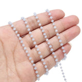 1M Crystal Beads Chain Stainless Steel 3.5mm Blue/Red/Black for Necklace