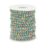 1M Colorful Enamel Beads Stainless Steel Necklaces Chains