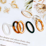 Resin Eardrop Acrylic Oval Shape Earring Accessories Chain Pendant