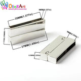 2Pcs/Lot Magnetic Leather Clasps Silver Ancient Jewelry Findings DIY