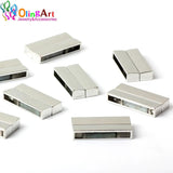 2Pcs/Lot Magnetic Leather Clasps Silver Ancient Jewelry Findings DIY